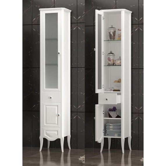 ПЕНАЛ OPADIRIS БРУНЕЛЛА, БЕЛЫЙ МАТОВЫЙ, ЛЕВЫЙ, ПРАВЫЙ