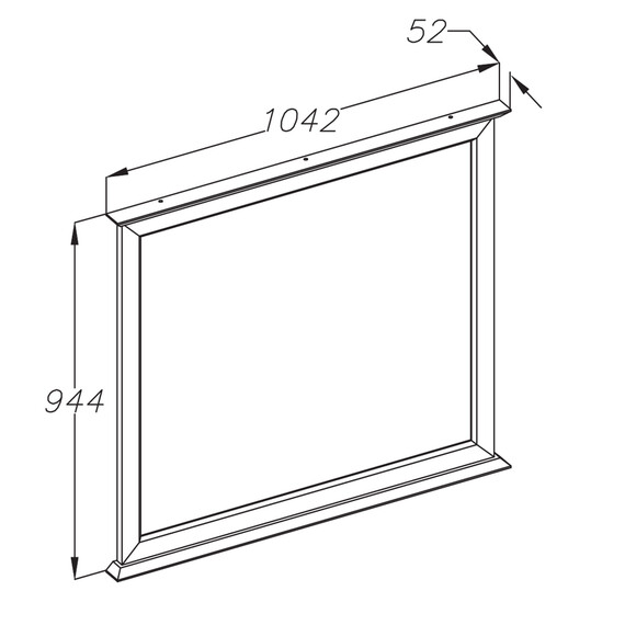 ЗЕРКАЛО OPADIRIS КАНТАРА 105, СЛОНОВАЯ КОСТЬ