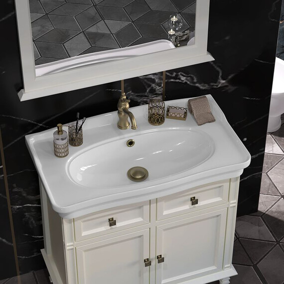 ТУМБА OPADIRIS КАНТАРА 85, СЛОНОВАЯ КОСТЬ (РАКОВИНА МОДЕРН 85)