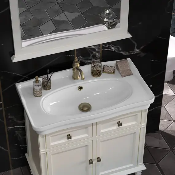 ТУМБА OPADIRIS КАНТАРА 85, СЛОНОВАЯ КОСТЬ (РАКОВИНА МОДЕРН 85)