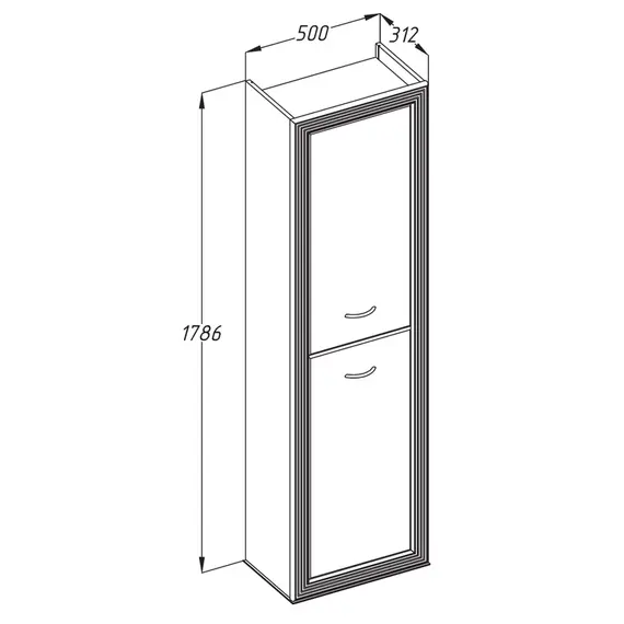 ПЕНАЛ OPADIRIS КАРАТ БЕЖЕВЫЙ ГЛЯНЦЕВЫЙ С ЗОЛОТОЙ ПАТИНОЙ, УНИВЕРСАЛЬНЫЙ
