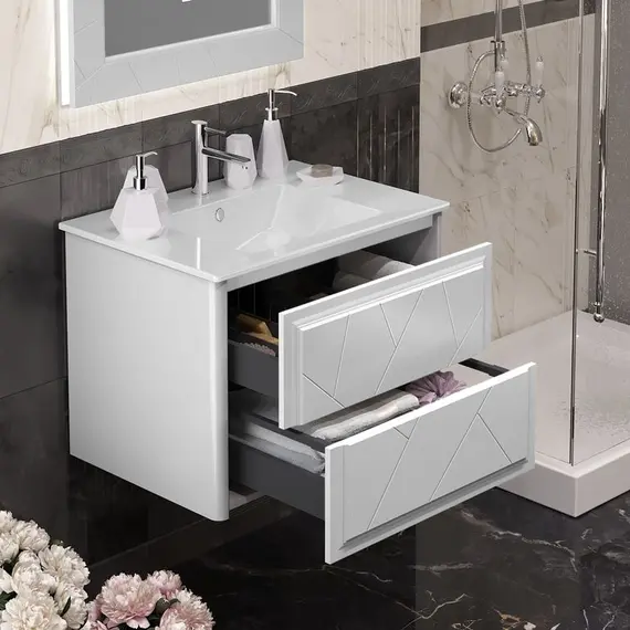 ТУМБА OPADIRIS ЛУИДЖИ 70 ПОДВЕСНАЯ, БЕЛЫЙ МАТОВЫЙ (ПОД РАКОВИНУ CERASTYLE IBIZA 71)