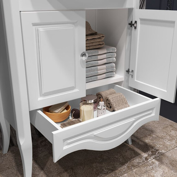 ТУМБА OPADIRIS БРУНЕЛЛА 65, БЕЛЫЙ МАТОВЫЙ (ПОД РАКОВИНУ КИРОВИТ КЛАССИК 65)