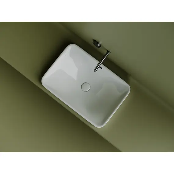 УМЫВАЛЬНИК ПРЯМОУГОЛЬНЫЙ ВСТРАИВАЕМЫЙ СВЕРХУ В СТОЛЕШНИЦУ CERAMICA NOVA ELEMENT 605X415X185 ММ