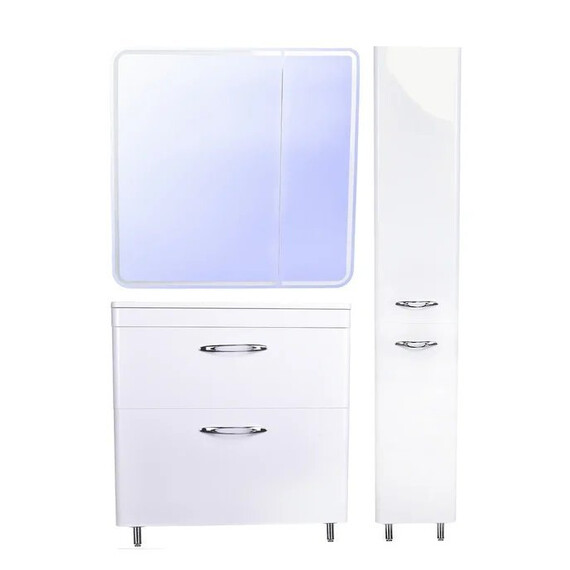 ЗЕРКАЛО-ШКАФ STYLE LINE "КАРЕ 80X80" С ПОДСВЕТКОЙ, СЕНСОР НА ЗЕРКАЛЕ