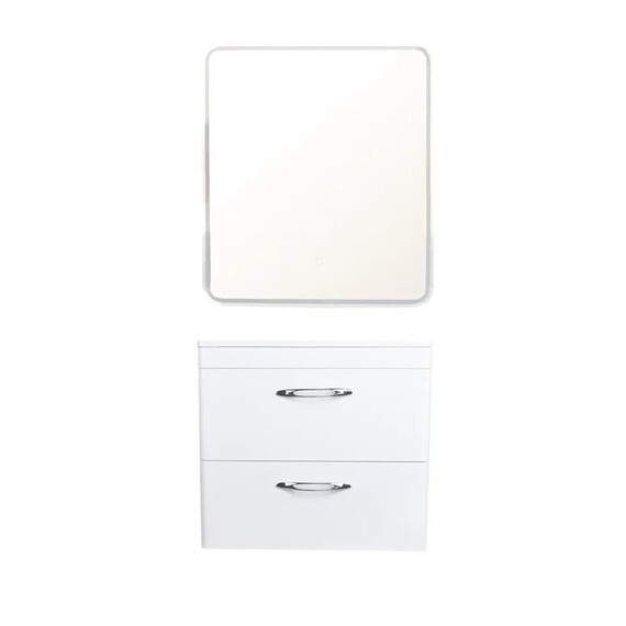 ТУМБА ПОДВЕСНАЯ STYLE LINE "КАРЕ 70" (2 ЯЩ.) ЛЮКС БЕЛАЯ, PLUS