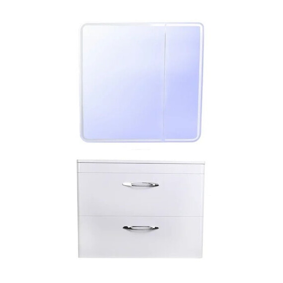 ТУМБА ПОДВЕСНАЯ STYLE LINE "КАРЕ 80" (2 ЯЩ.) ЛЮКС БЕЛАЯ, PLUS