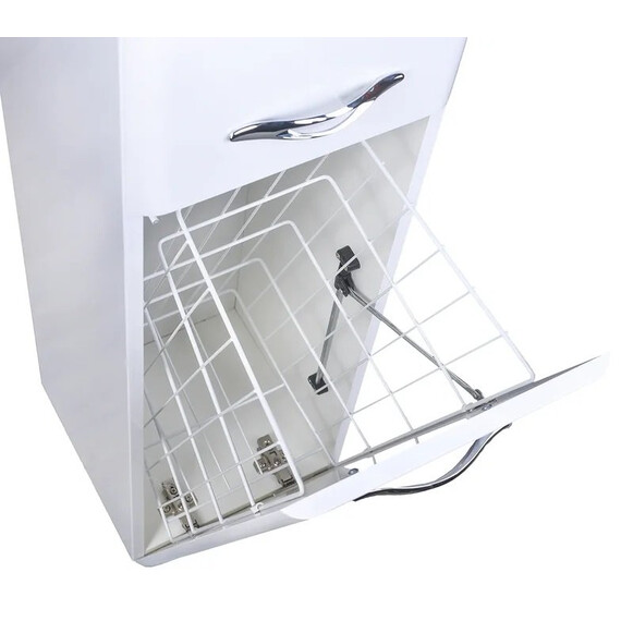 КОЛОННА УНИВЕРСАЛЬНАЯ STYLE LINE "КАРЕ 30" С КОРЗИНОЙ, ЛЮКС БЕЛАЯ, PLUS