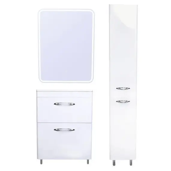 КОЛОННА УНИВЕРСАЛЬНАЯ STYLE LINE "КАРЕ 30" С КОРЗИНОЙ, ЛЮКС БЕЛАЯ, PLUS