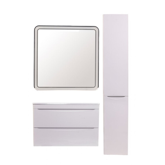 КОЛОННА УНИВЕРСАЛЬНАЯ STYLE LINE "БЕРГАМО" С КОРЗИНОЙ, ЛЮКС АНТИСКРЕЙТЧ БЕЛЫЙ, PLUS