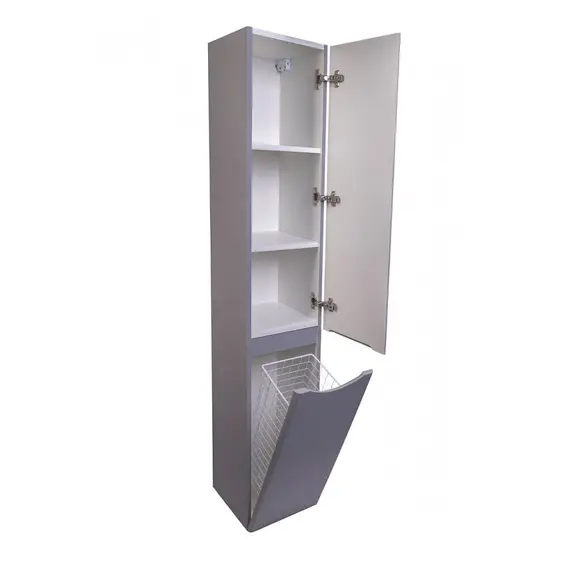 КОЛОННА УНИВЕРСАЛЬНАЯ STYLE LINE "БЕРГАМО" С КОРЗИНОЙ, ЛЮКС АНТИСКРЕЙТЧ СЕРЫЙ, PLUS