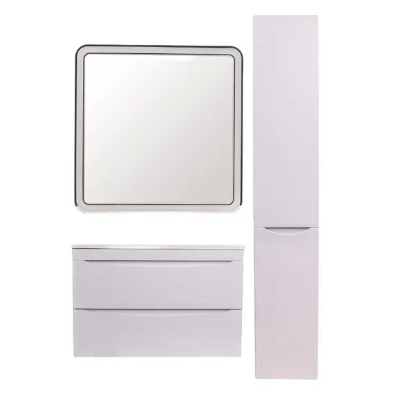 КОЛОННА УНИВЕРСАЛЬНАЯ STYLE LINE "БЕРГАМО L" С КОРЗИНОЙ, ЛЮКС АНТИСКРЕЙТЧ БЕЛЫЙ, PLUS