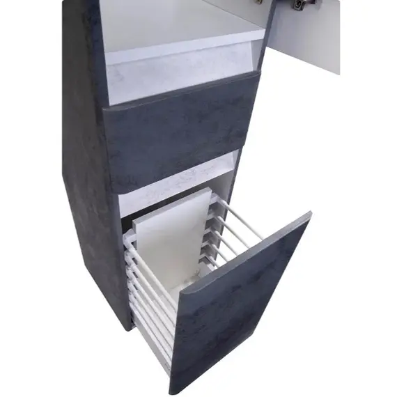 КОЛОННА УНИВЕРСАЛЬНАЯ STYLE LINE "АТЛАНТИКА 35" С КОРЗИНОЙ, ЛЮКС БЕТОН ТЕМНЫЙ, PLUS