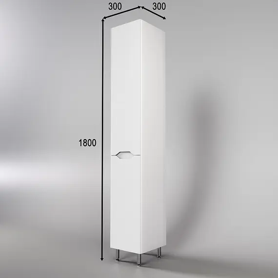 КОЛОННА УНИВЕРСАЛЬНАЯ STYLE LINE "МАРЕЛЛА" С КОРЗИНОЙ, ЛЮКС АНТИСКРЕЙТЧ БЕЛЫЙ МАТОВЫЙ, PLUS