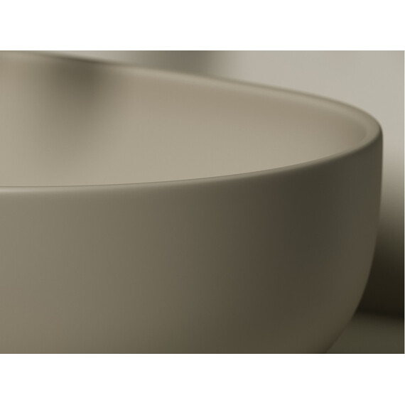УМЫВАЛЬНИК ЧАША НАКЛАДНАЯ ОВАЛЬНАЯ CERAMICA NOVA ELEMENT 600X415X135 ММ, КАПУЧИНО МАТОВЫЙ