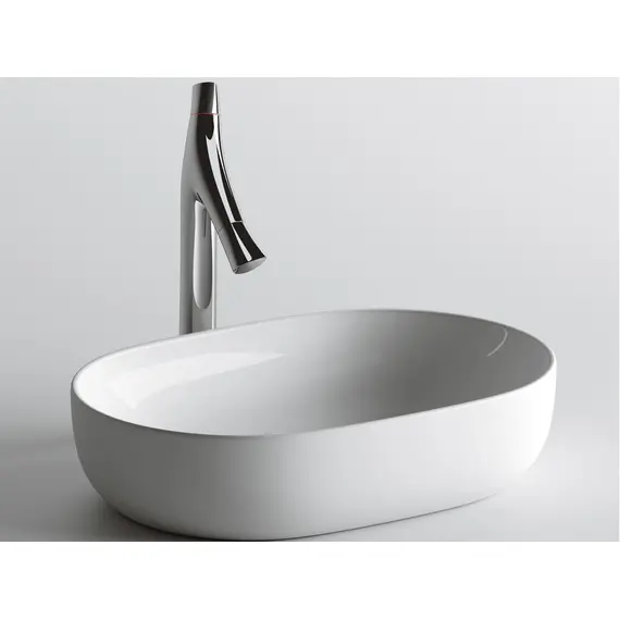 УМЫВАЛЬНИК ЧАША НАКЛАДНАЯ ОВАЛЬНАЯ CERAMICA NOVA ELEMENT 600X415X135 ММ