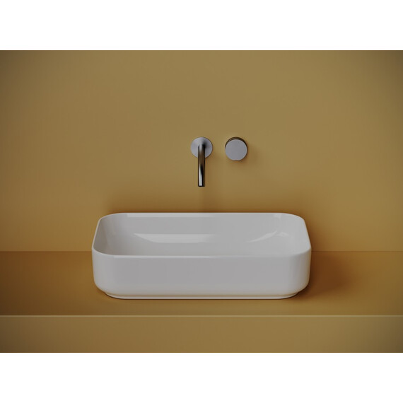 УМЫВАЛЬНИК ЧАША НАКЛАДНАЯ ПРЯМОУГОЛЬНАЯ CERAMICA NOVA ELEMENT 605X375X145 ММ
