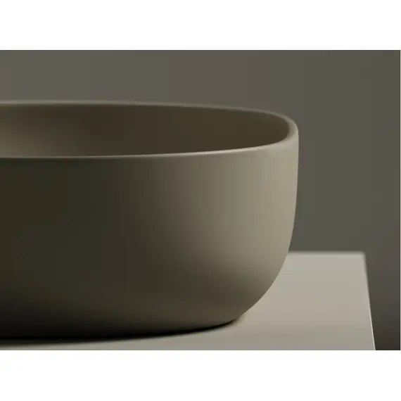 УМЫВАЛЬНИК ЧАША НАКЛАДНАЯ ОВАЛЬНАЯ CERAMICA NOVA ELEMENT 600X415X135 ММ, КАПУЧИНО МАТОВЫЙ