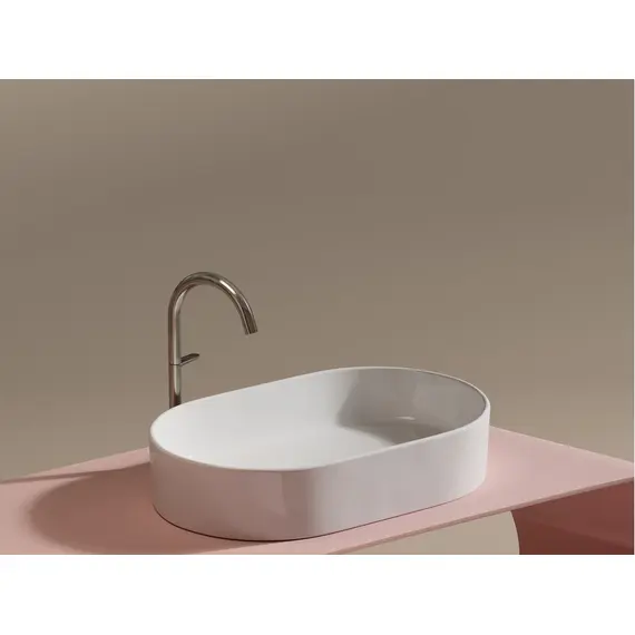 УМЫВАЛЬНИК ЧАША НАКЛАДНАЯ ОВАЛЬНАЯ CERAMICA NOVA ELEMENT 608X385X122 ММ, БЕЛЫЙ