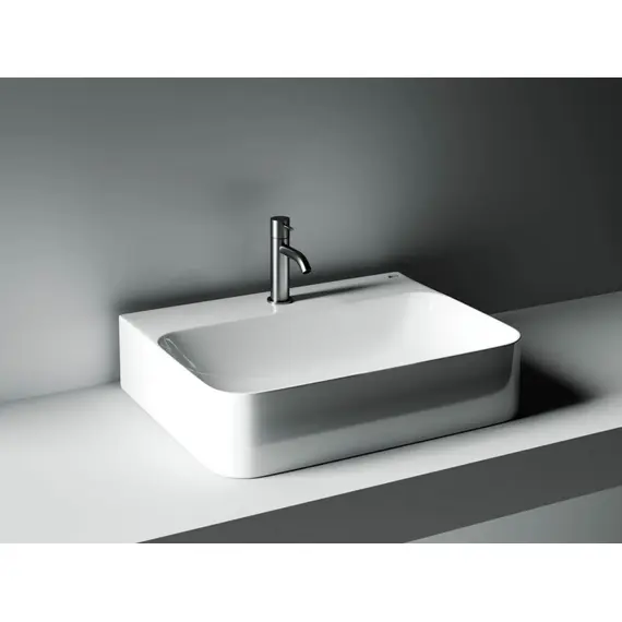 УМЫВАЛЬНИК AURA С 1 ОТВЕРСТИЕМ ДЛЯ СМЕСИТЕЛЯ, БЕЗ ПЕРЕЛИВА 610*480*140ММ