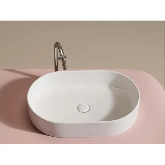 УМЫВАЛЬНИК ЧАША НАКЛАДНАЯ ОВАЛЬНАЯ CERAMICA NOVA ELEMENT 608X385X122 ММ, БЕЛЫЙ