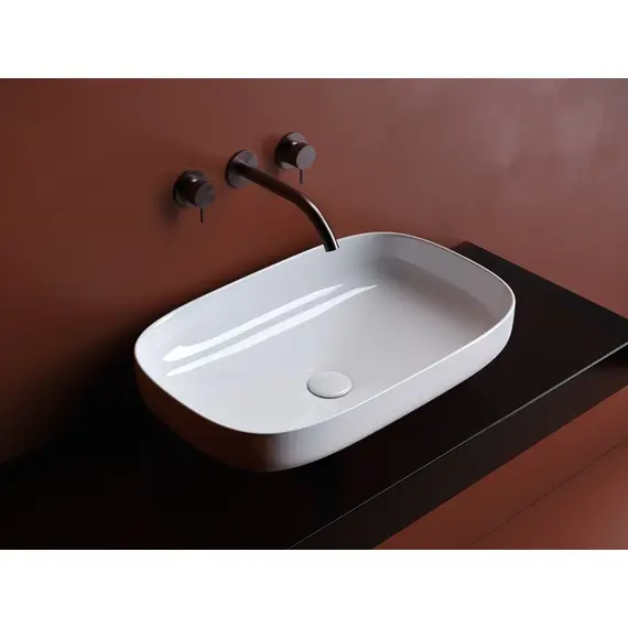 УМЫВАЛЬНИК ЧАША НАКЛАДНАЯ ПРЯМОУГОЛЬНАЯ CERAMICA NOVA ELEMENT 600X380X150 ММ