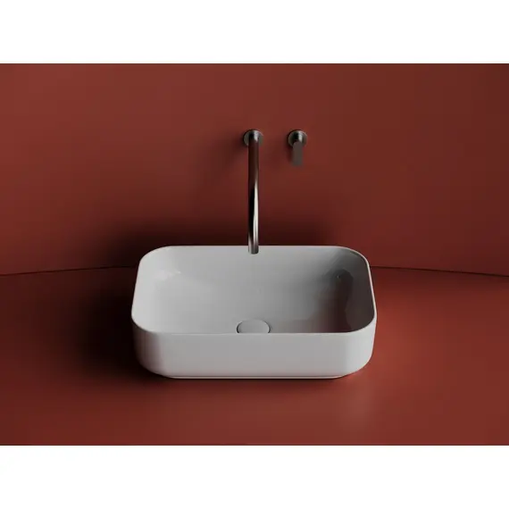 УМЫВАЛЬНИК ЧАША НАКЛАДНАЯ ПРЯМОУГОЛЬНАЯ CERAMICA NOVA ELEMENT 510X340X140 ММ