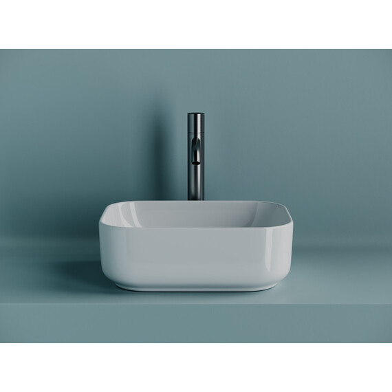 УМЫВАЛЬНИК ЧАША НАКЛАДНАЯ ПРЯМОУГОЛЬНАЯ CERAMICA NOVA ELEMENT 400X305X140 ММ