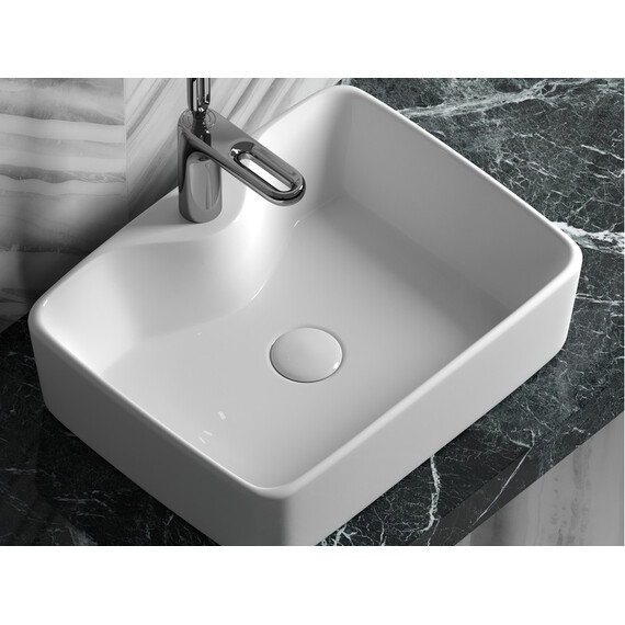 УМЫВАЛЬНИК ЧАША НАКЛАДНАЯ ПРЯМОУГОЛЬНАЯ CERAMICA NOVA ELEMENT 480X370X130 ММ