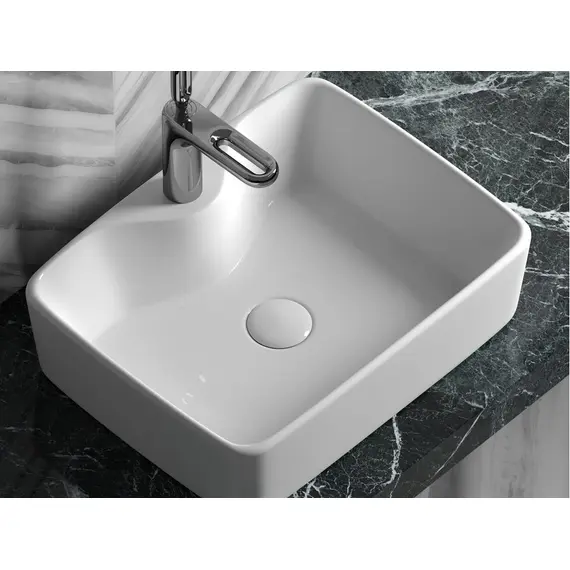 УМЫВАЛЬНИК ЧАША НАКЛАДНАЯ ПРЯМОУГОЛЬНАЯ CERAMICA NOVA ELEMENT 480X370X130 ММ
