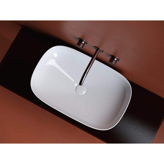 УМЫВАЛЬНИК ЧАША НАКЛАДНАЯ ПРЯМОУГОЛЬНАЯ CERAMICA NOVA ELEMENT 600X380X150 ММ