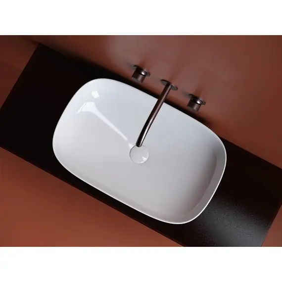 УМЫВАЛЬНИК ЧАША НАКЛАДНАЯ ПРЯМОУГОЛЬНАЯ CERAMICA NOVA ELEMENT 600X380X150 ММ