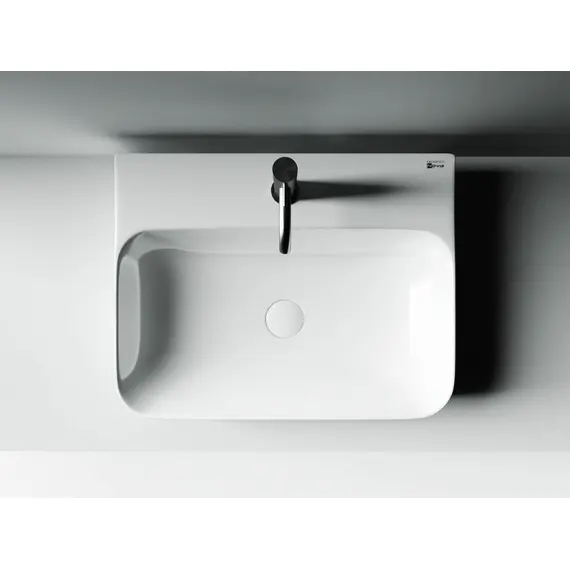 УМЫВАЛЬНИК AURA С 1 ОТВЕРСТИЕМ ДЛЯ СМЕСИТЕЛЯ, БЕЗ ПЕРЕЛИВА 610*480*140ММ