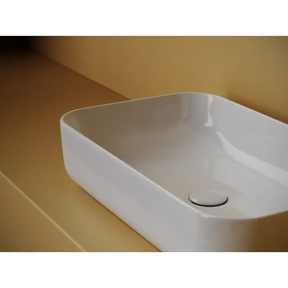 УМЫВАЛЬНИК ЧАША НАКЛАДНАЯ ПРЯМОУГОЛЬНАЯ CERAMICA NOVA ELEMENT 605X375X145 ММ
