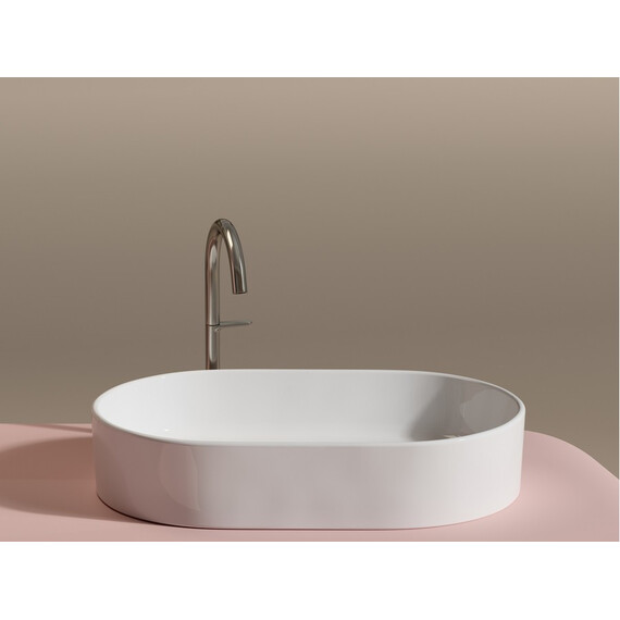 УМЫВАЛЬНИК ЧАША НАКЛАДНАЯ ОВАЛЬНАЯ CERAMICA NOVA ELEMENT 608X385X122 ММ, БЕЛЫЙ