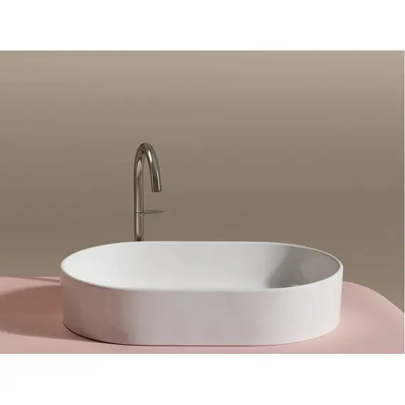 УМЫВАЛЬНИК ЧАША НАКЛАДНАЯ ОВАЛЬНАЯ CERAMICA NOVA ELEMENT 608X385X122 ММ, БЕЛЫЙ