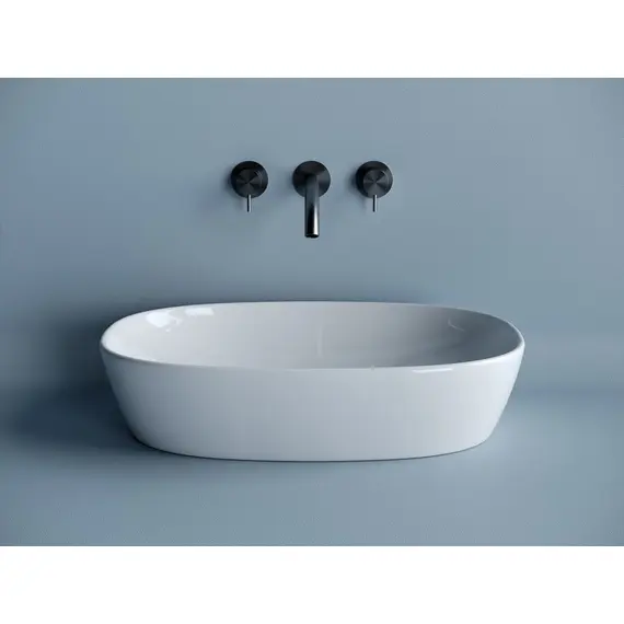 УМЫВАЛЬНИК ЧАША НАКЛАДНАЯ ОВАЛЬНАЯ CERAMICA NOVA ELEMENT 600X380X140 ММ