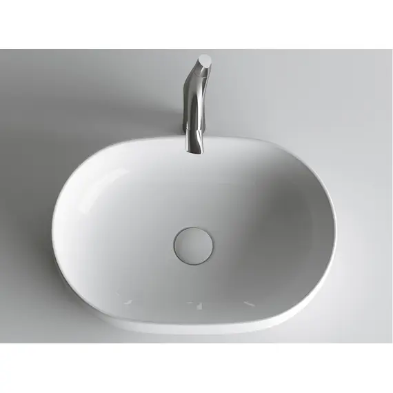 УМЫВАЛЬНИК ЧАША НАКЛАДНАЯ ОВАЛЬНАЯ CERAMICA NOVA ELEMENT 600X415X135 ММ