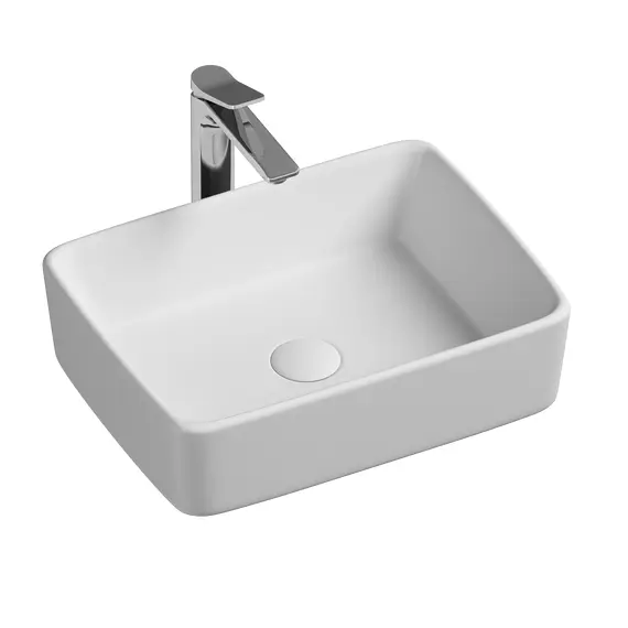 УМЫВАЛЬНИК ЧАША НАКЛАДНАЯ ПРЯМОУГОЛЬНАЯ CERAMICA NOVA ELEMENT 480X370X130 ММ