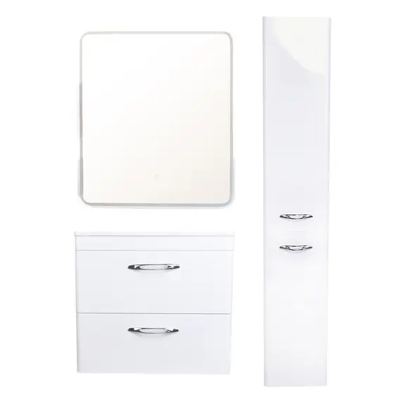 ТУМБА ПОДВЕСНАЯ STYLE LINE "КАРЕ 70" (2 ЯЩ.) ЛЮКС БЕЛАЯ, PLUS