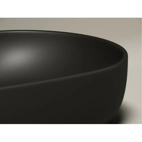 УМЫВАЛЬНИК ЧАША НАКЛАДНАЯ ОВАЛЬНАЯ CERAMICA NOVA ELEMENT 600X415X135 ММ, ЧЕРНАЯ МАТОВАЯ