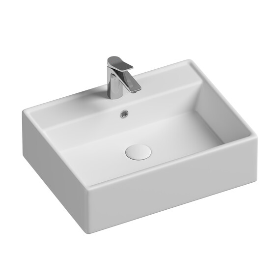 УМЫВАЛЬНИК ЧАША НАКЛАДНАЯ ПРЯМОУГОЛЬНАЯ CERAMICA NOVA ELEMENT 590X450X160 ММ