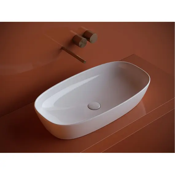 УМЫВАЛЬНИК ЧАША НАКЛАДНАЯ ОВАЛЬНАЯ CERAMICA NOVA ELEMENT 700X375X140 ММ