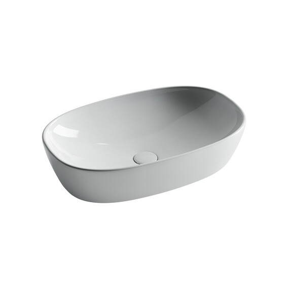 УМЫВАЛЬНИК ЧАША НАКЛАДНАЯ ОВАЛЬНАЯ CERAMICA NOVA ELEMENT 600X380X140 ММ