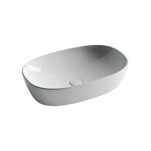 УМЫВАЛЬНИК ЧАША НАКЛАДНАЯ ОВАЛЬНАЯ CERAMICA NOVA ELEMENT 600X380X140 ММ