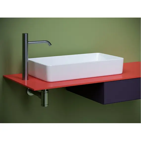 РАКОВИНА НАКЛАДНАЯ СО СМЕЩЕННЫМ СЛИВОМ, С ВОЗМОЖНОСТЬЮ УСТАНОВКИ НА СТОЛЕШНИЦУ ПОД СТИРАЛЬНУЮ МАШИНУ CERAMICA NOVA ELEMENT 620X340X110 БЕЛАЯ