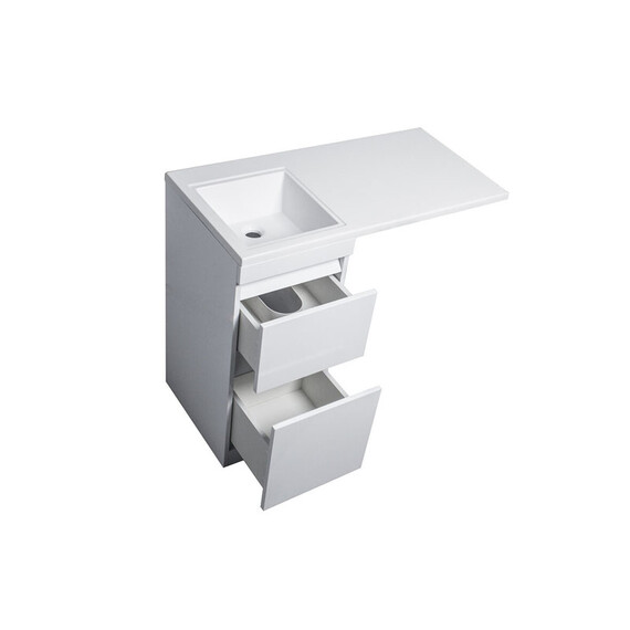 ТУМБА НАПОЛЬНАЯ STYLE LINE "ДАЛЛАС 100", 2 ЯЩИКА, ЛЮКС БЕЛАЯ, PLUS, ЭМАЛЬ