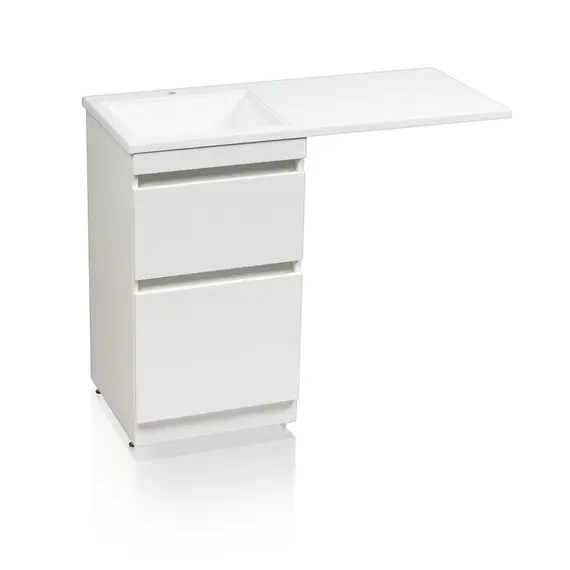 ТУМБА НАПОЛЬНАЯ STYLE LINE "ДАЛЛАС 110", 2 ЯЩИКА, ЛЮКС БЕЛАЯ, PLUS