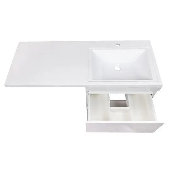 ТУМБА НАПОЛЬНАЯ STYLE LINE "ДАЛЛАС 120", 2 ЯЩИКА, ЛЮКС БЕЛАЯ, PLUS