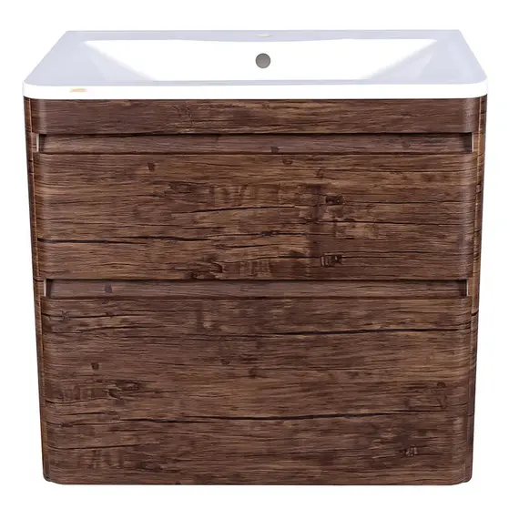 ТУМБА ПОДВЕСНАЯ STYLE LINE "АТЛАНТИКА 80", 2 ЯЩИКА, ЛЮКС СТАРОЕ ДЕРЕВО, PLUS